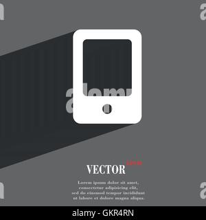 Tablet icon symbol Flat modern web design with long shadow and space for your text. Vector Stock Vector