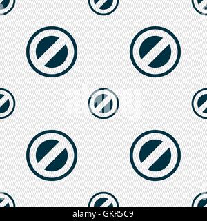 Cancel icon sign. Seamless pattern with geometric texture. Vector Stock Vector