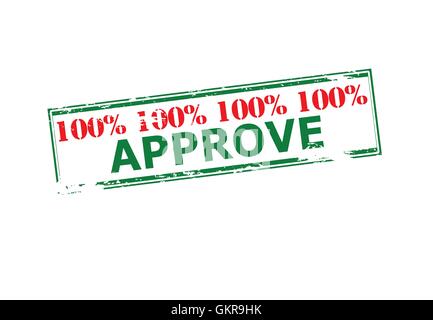 One hundred percent approve Stock Vector