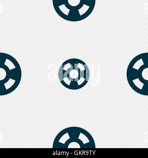 film icon sign. Seamless pattern with geometric texture. Vector Stock Vector