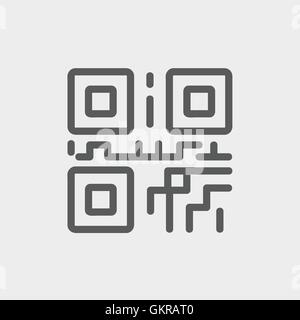 QR code thin line icon Stock Vector