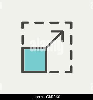 Cellphone code thin line icon Stock Vector
