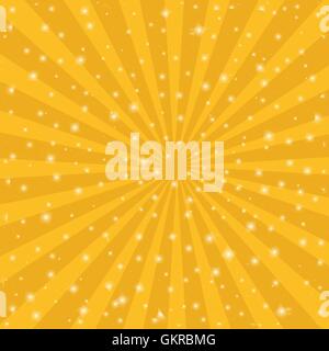 Orange sun vintage background.  Rays star burst vector illustration. Stock Vector