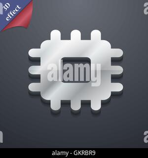 Central Processing Unit icon symbol. 3D style. Trendy, modern design with space for your text Vector Stock Vector