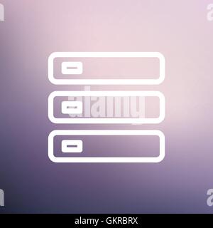 Computer Server thin line icon Stock Vector