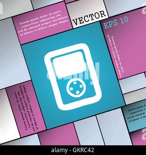 Tetris, video game console icon sign. Modern flat style for your design. Vector Stock Vector