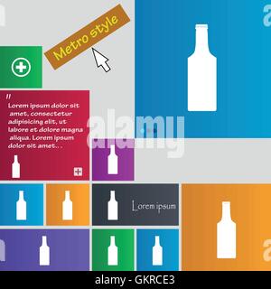 bottle icon sign. buttons. Modern interface website buttons with cursor pointer. Vector Stock Vector