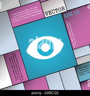 sixth sense, the eye icon sign. Modern flat style for your design. Vector Stock Vector