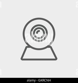 Web camera thin line icon Stock Vector