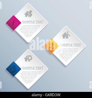 Abstract rhomb infographic design Stock Vector