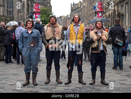 Cast members of 'Immortal' produced by GreanTea Productions promote their show on the High Street, Edinburgh. Stock Photo