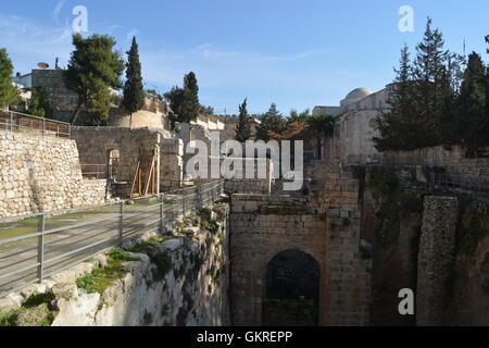 Church of St. Anne and Pool of Bethesda, Jerusalem Stock Photo
