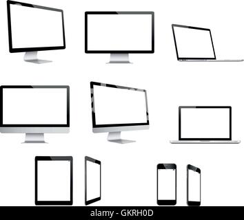 collection of electronic devices Stock Vector