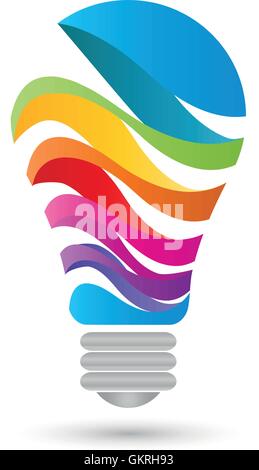 logo,lamp,color,digital Stock Vector