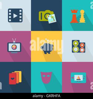 Business icon - style web 2.0 colorful Stock Vector