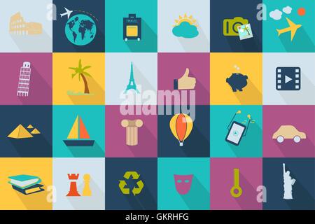 Business icon - style web 2.0 colorful Stock Vector