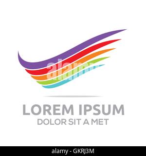 Logo Abstract Circle Paint Business Dynamic Stock Vector