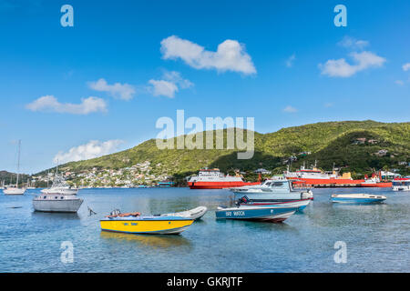 Boats In The Bay Port Elizabeth Grenadines St Vincent West Indies Stock Photo