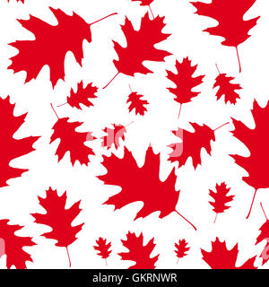 Red maple leaves as a seamless pattern for a background Stock Photo