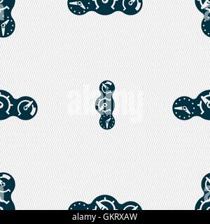 speed, speedometer icon sign. Seamless pattern with geometric texture. Vector Stock Vector