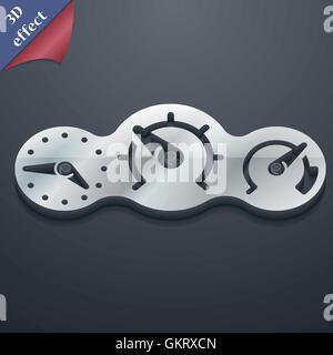 speed, speedometer icon symbol. 3D style. Trendy, modern design with space for your text Vector Stock Vector