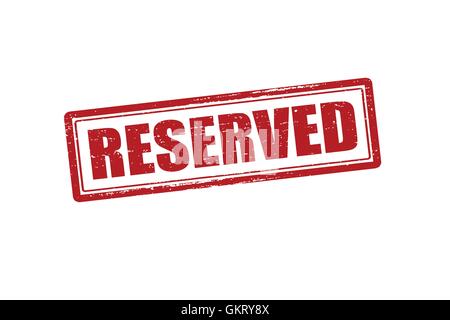 Reserved Stock Vector