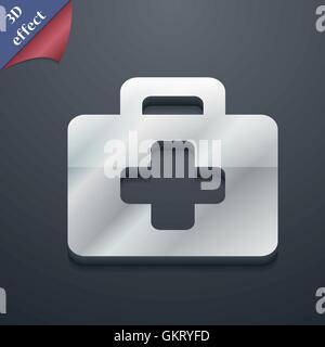 first aid kit icon symbol. 3D style. Trendy, modern design with space for your text Vector Stock Vector