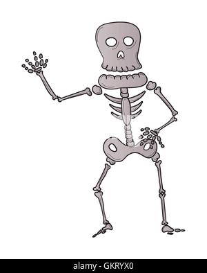 sketch of the skeleton Stock Vector