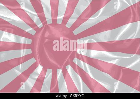 Japanese Silk Flag Stock Vector