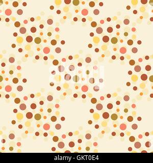 Beige and brown colors dotted seamless pattern. Polka dot vector pattern Stock Vector