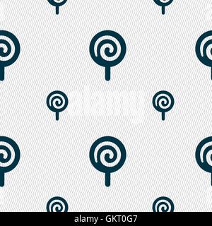 candy icon sign. Seamless pattern with geometric texture. Vector Stock Vector