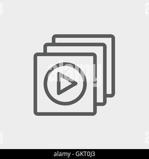 Media player thin line icon Stock Vector Image & Art - Alamy