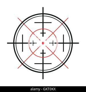 crosshair on white background Stock Vector