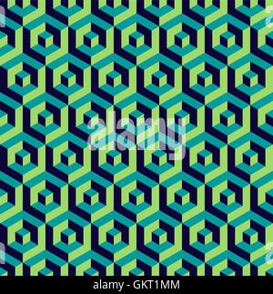 Isometric 3d hexagon seamless pattern background Stock Vector