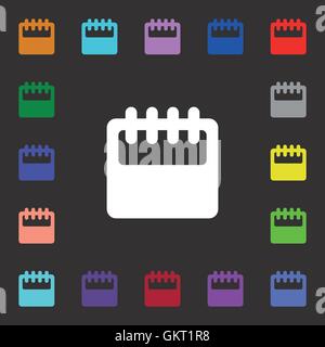 calendar icon sign. Lots of colorful symbols for your design. Vector ...