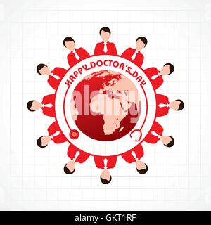 Creative Doctors Day Greeting stock vector Stock Vector