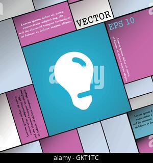 light bulb, idea icon sign. Modern flat style for your design. Vector Stock Vector