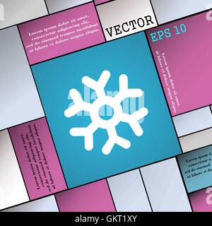 snowflake icon sign. Modern flat style for your design. Vector Stock Vector