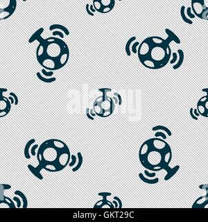 mirror ball disco icon sign. Seamless pattern with geometric texture. Vector Stock Vector