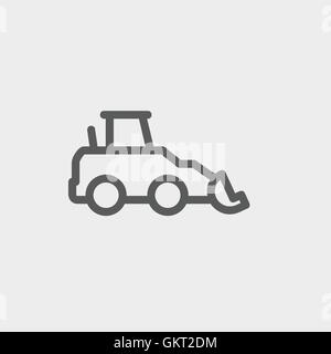 Car dumper thin line icon Stock Vector