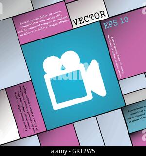 camcorder icon sign. Modern flat style for your design. Vector Stock Vector