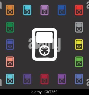 Tetris, video game console icon sign. Lots of colorful symbols for your design. Vector Stock Vector