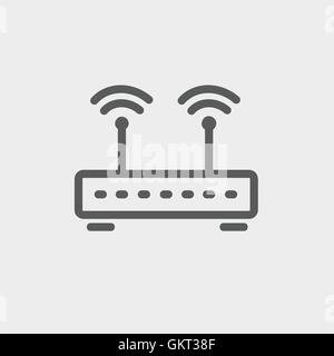 Wireless Router thin line icon Stock Vector