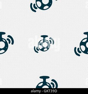 mirror ball disco icon sign. Seamless pattern with geometric texture. Vector Stock Vector