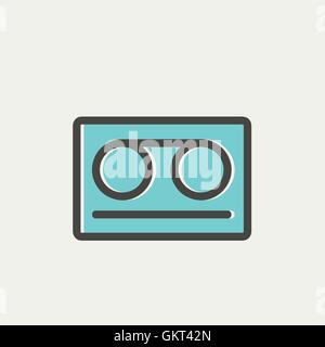 Cassette tape thin line icon Stock Vector Image & Art - Alamy