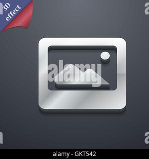 Photo frame template icon symbol. 3D style. Trendy, modern design with space for your text Vector Stock Vector