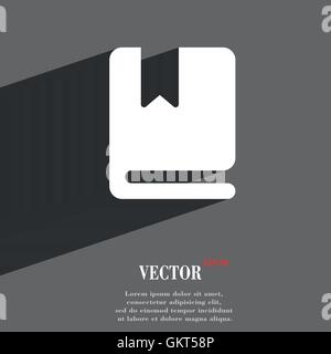 bookmark icon symbol Flat modern web design with long shadow and space for your text. Vector Stock Vector