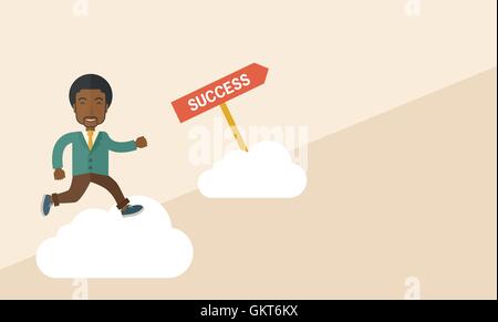 Successful african businessman. Stock Vector