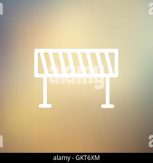 Road Barrier thin line icon Stock Vector