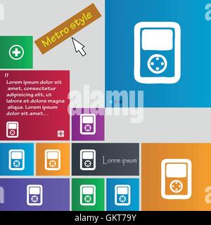 Tetris, video game console icon sign. buttons. Modern interface website buttons with cursor pointer. Vector Stock Vector